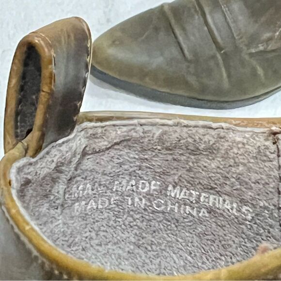 Premier Low Top Cowboy Boot in Olive Brown Size 7.5 - Picture 12 of 13